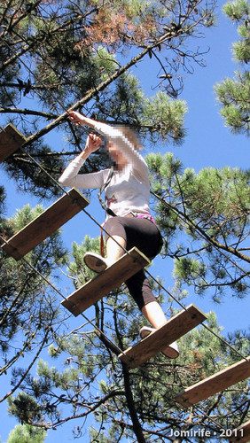 Parque Aventura: Pelas tábuas lá em cima