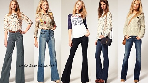calça jeans feminina anos 60