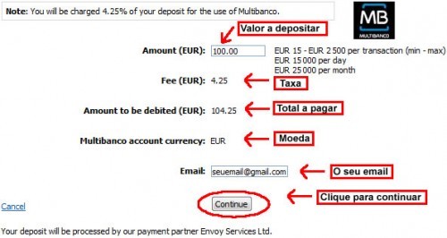 Criar referencia multibanco Criar referencia multibanco