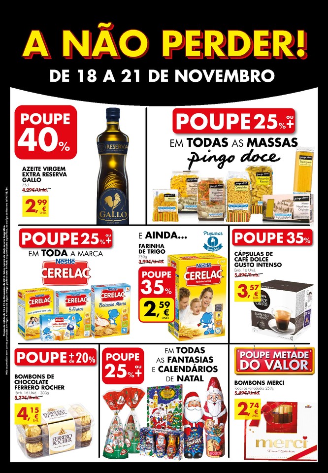 Promoções PINGO DOCE Antevisão Folhetos EXTRA de 18 a 21 novembro