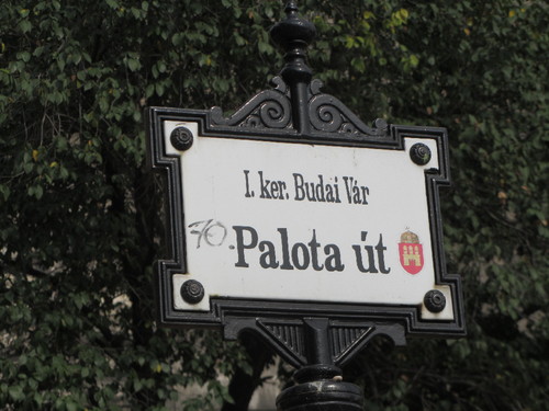 Budapeste - placa no Bairro do Castelo