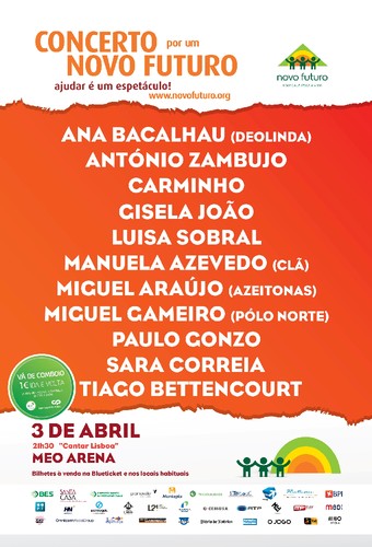 Cantar Lisboa – Concerto por um Novo Futuro no dia 3 de abril