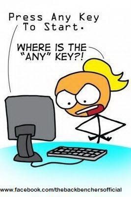 Where is the any key?