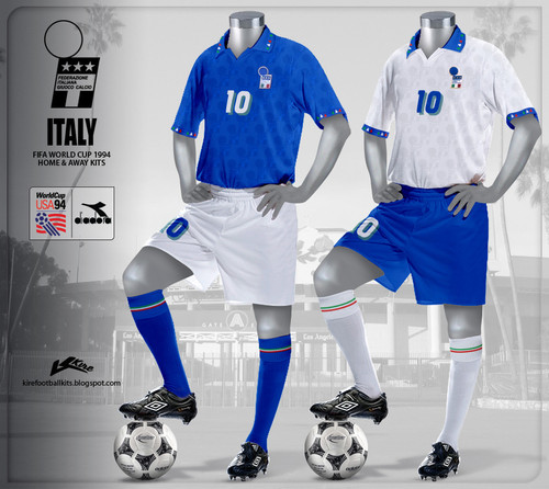 Italy Home and Away Kits World Cup 1994.jpg
