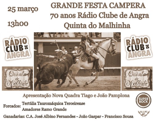 Cartaz Festa Campera RCA 70 anos Quinta do Malhinh