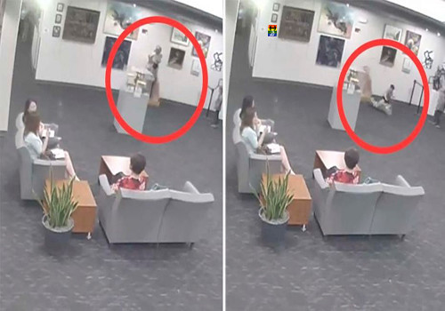 HD Menino destrói escultura de vidro no valor de 