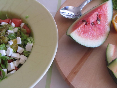 Salada de Melancia, Laranja e Espargos