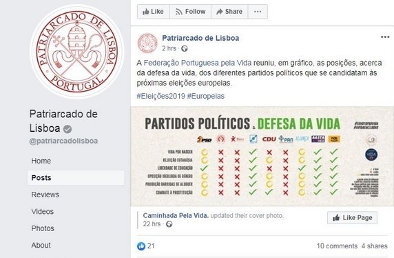 2019-05-16 Patriarcado de Lisboa defesa da vida.jp 2019-05-16 Patriarcado de Lisboa defesa da vida.jp