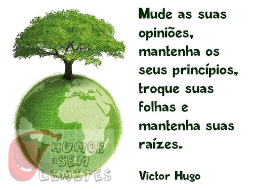 Mude de opinião, mantenha os seus principios, troque as suas folhas e mantenha as suas raizes