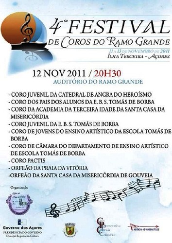 Nove coros sobem ao palco no Ramo Grande...