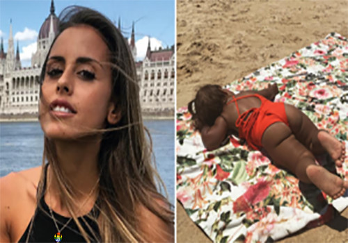 HD Carolina Patrocínio e bronzeado da filha Frede