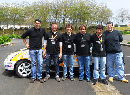 Marco Veredas com os jovens promotores da iniciativa...