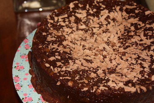 Bolo de chocolate e amêndoa