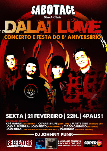 os DALAI LUME celebram 8 anos de punk rock em pleno Cais de Sodre.