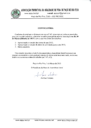 APQV Assembleia Geral 2013