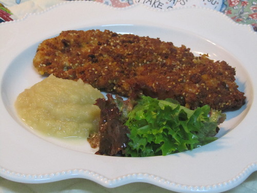 Panado de peru com sementes de sésamo