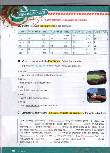 p.48 do livro de ex. Past Simple 