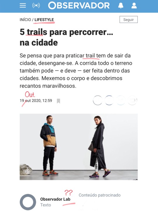 Jornalistas analfabetos, português de merda, in Observador, 20/X/20