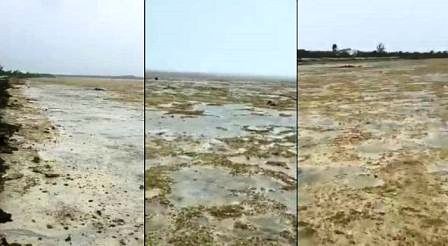 ocean waters disapearing in Long Island Bahama's.j ocean waters disapearing in Long Island Bahama's.j