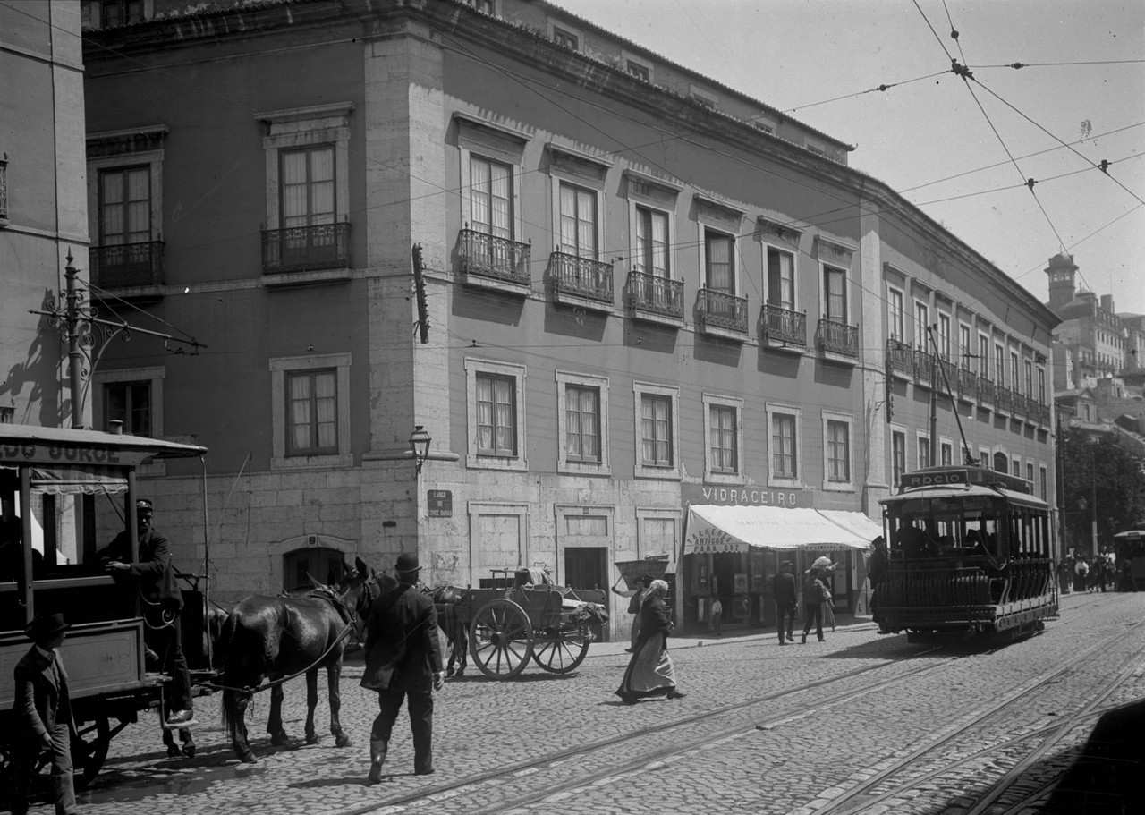 Largo do Conde Barão, 1909, foto de Joshua Benoli