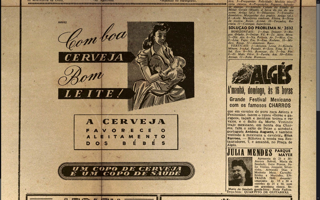 Com boa cerveja bom leite… (Diario de Lisbôa, 18-3-950. p. 4) Com boa cerveja bom leite… (Diario de Lisbôa, 18-3-950. p. 4)