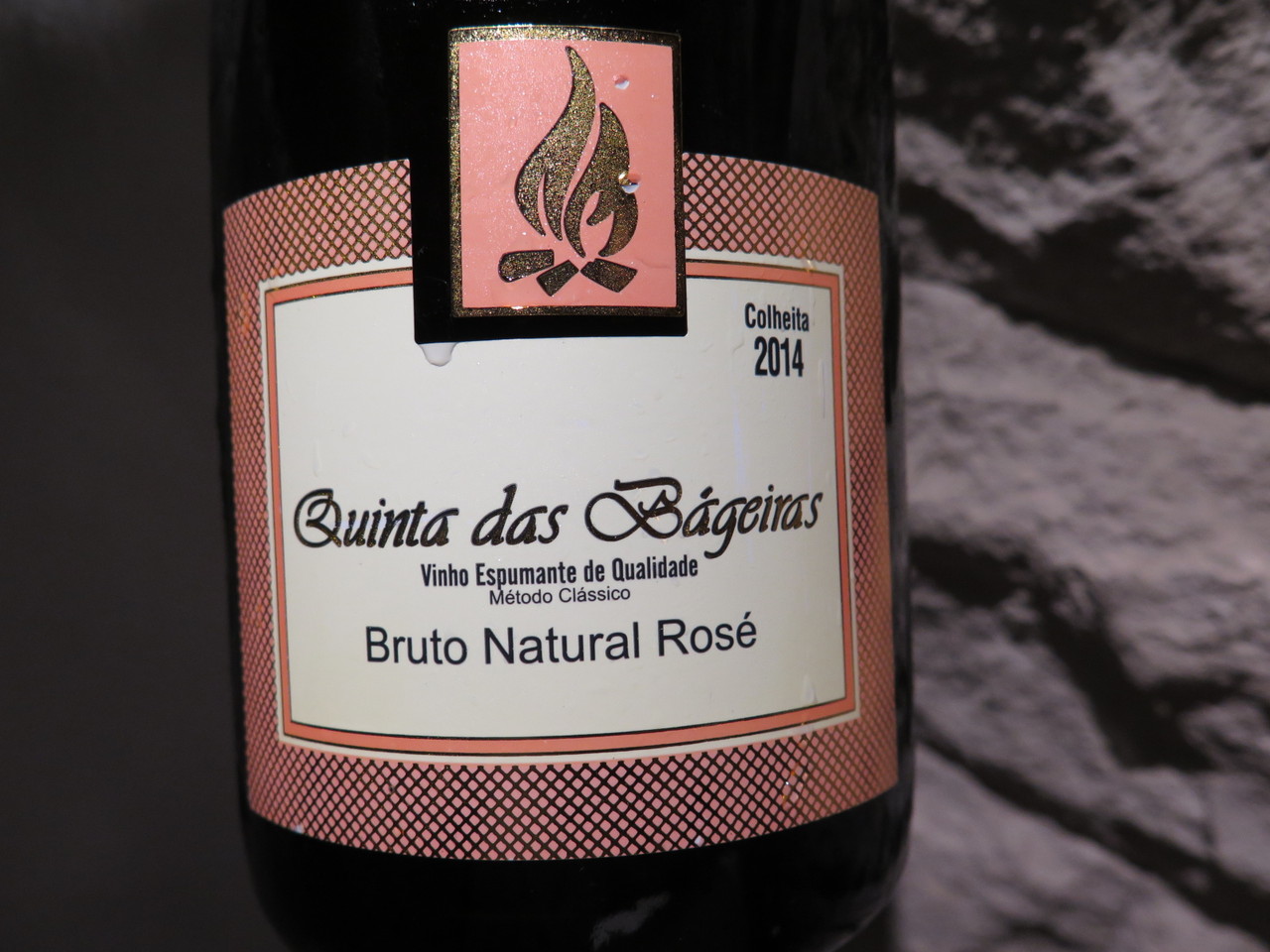Espumante Quinta das Bágeiras Bruto Natural Rosé 2014