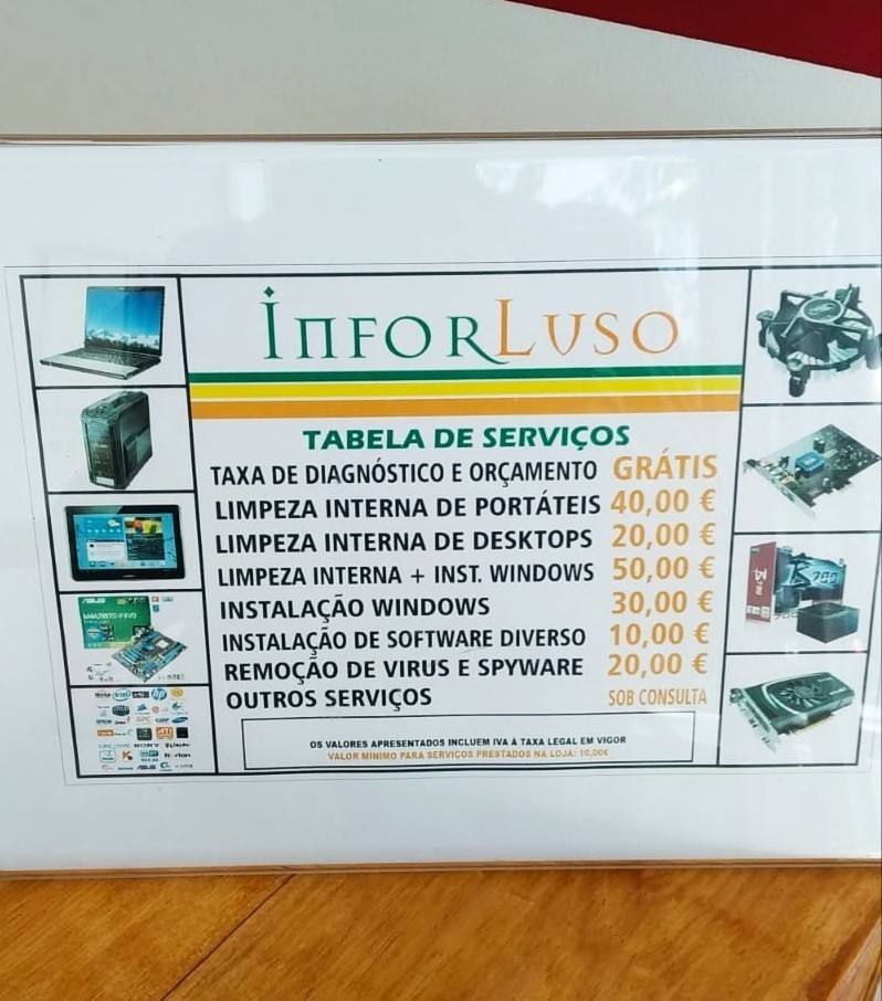 Inforluso Tabela de Preços Inforluso Tabela de Preços