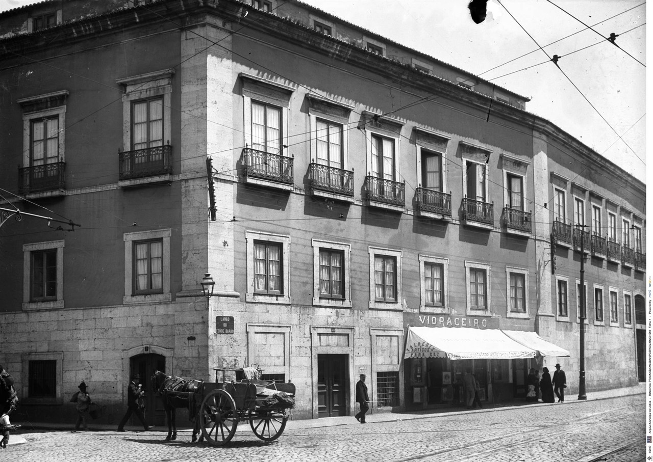 Largo do Conde Barão, 1909, foto de Joshua Benoli