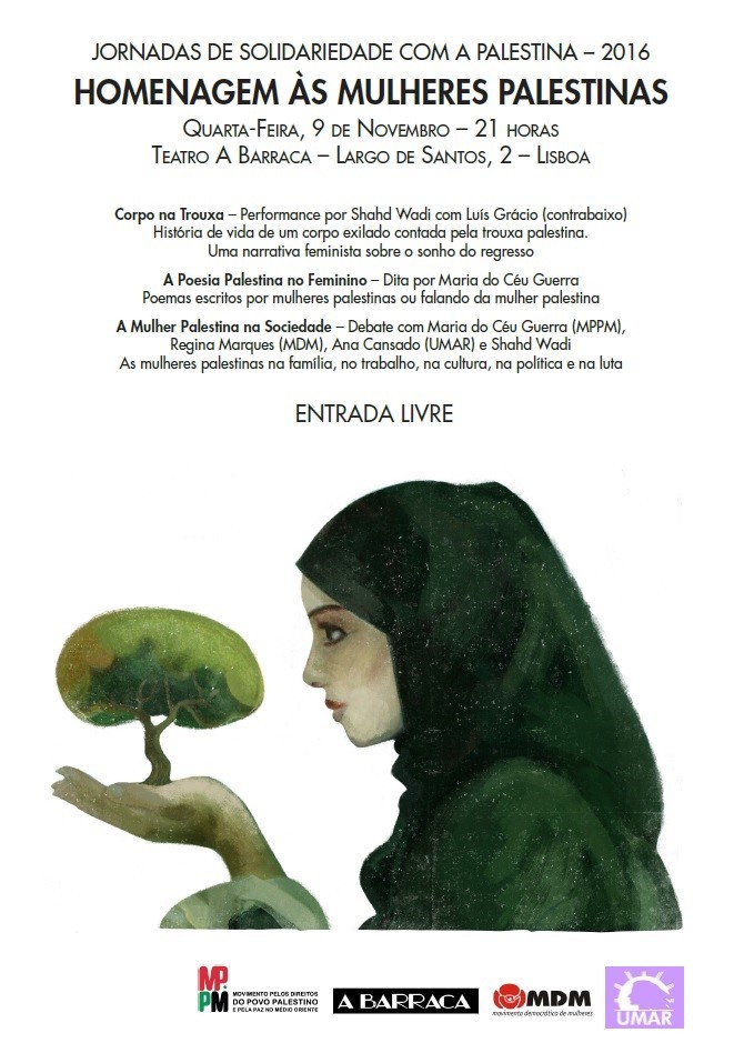 Cartaz Homenagem Mulheres Palestinas Cartaz Homenagem Mulheres Palestinas