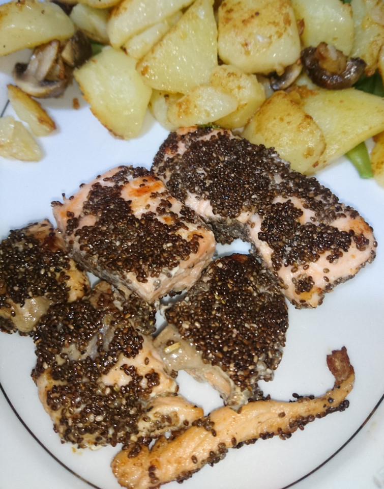 Salmon with chia seeds Salmon with chia seeds