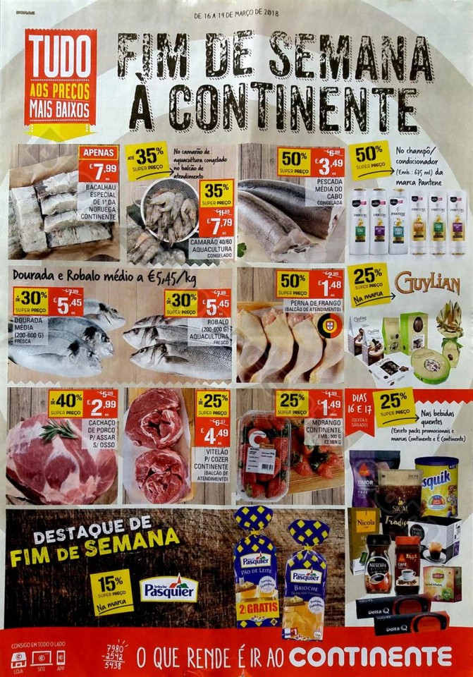 Antevisão Folheto Continente Fim Semana 16a19mar