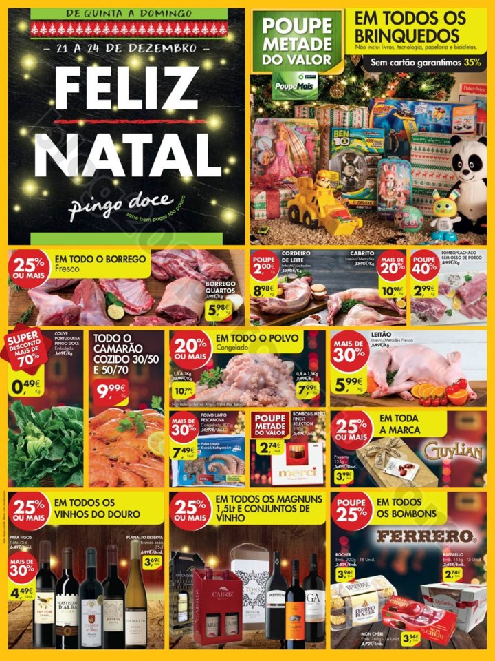 Antevisão folheto Pingo Doce Fim Semana 21a24dez
