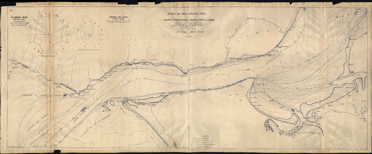 Planta hydrographica da barra e porto de Lisboa pu