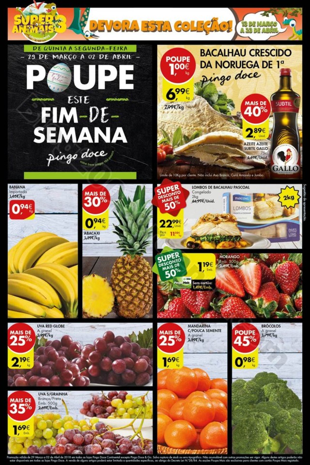 Antevisão Folheto Promoções Pingo Doce Fim Semana 29mar-2abr