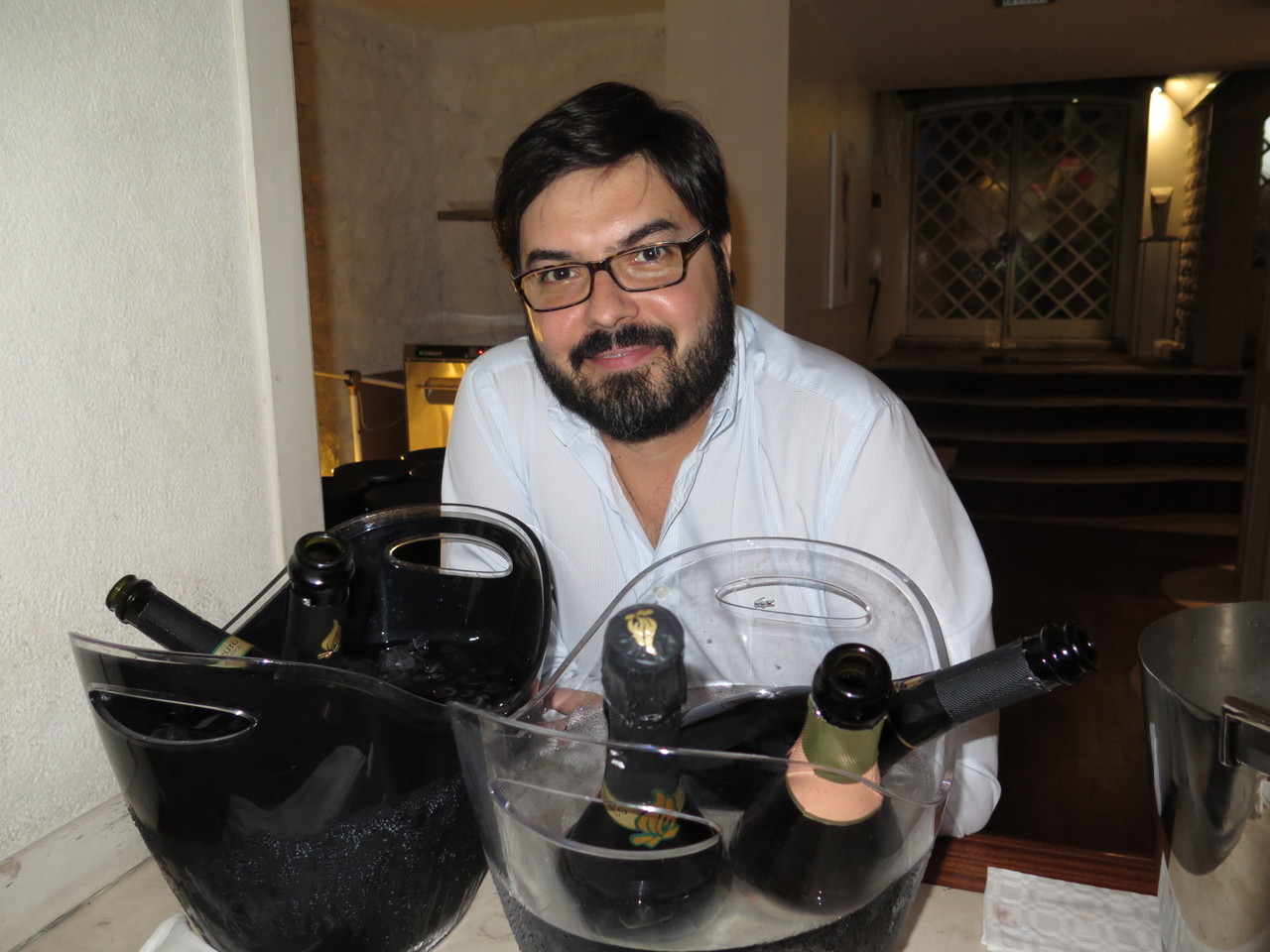 Luís Gradíssimo no restaurante TRIO