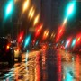 Anoitecer com chuva fina na orla da zona sul - Fot