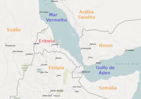 Mapa Eritreia 