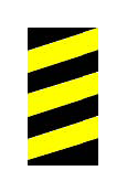 M18 - Listras alternadas de cores amarelo e preta
