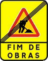 Fim de obras Logo que seja possível o regresso às condições normais de circulação, deve utilizar-se a sinalização final.