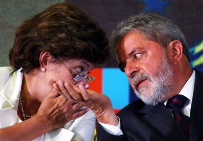 A presidente eleita e o ex-presidente...