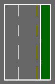 M13 - Linha descontínua junto ao limite da faixa de rodagem