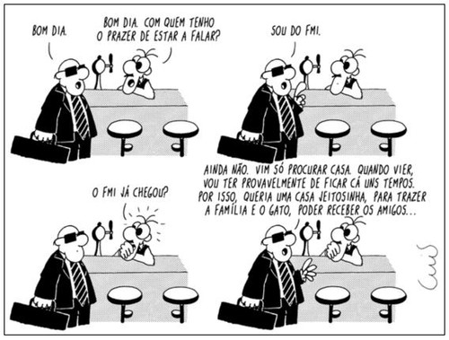 Mais uma tirada mordaz no balcão de Luís Afonso...