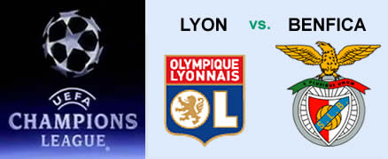 Lyon x Benfica Liga dos Campeões
