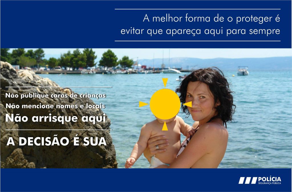 Alerta da PSP sobre a exposição de fotos de crianças